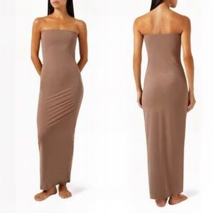 NWT | SKIMS | Fits Everybody Tube Dress in Umber | Sz M